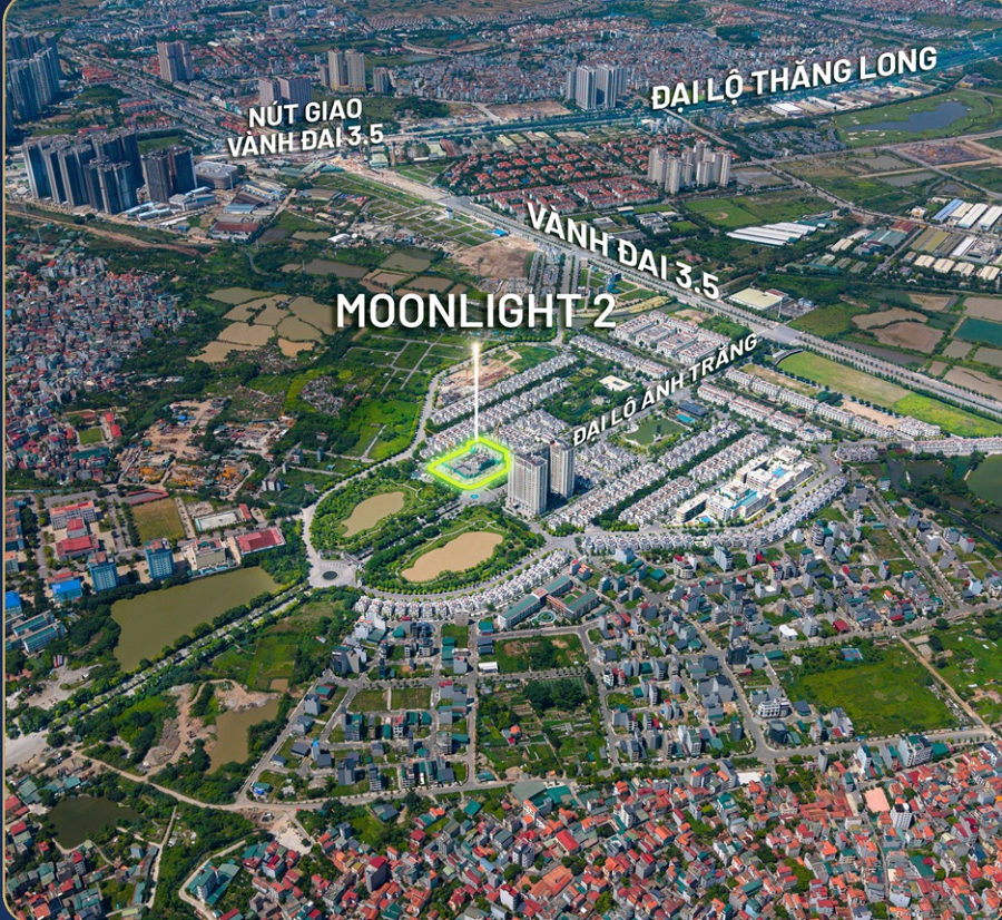 Vị trí Căn hộ chung cư Moonlight 2 An Lạc Green Symphony Vân Canh Hoài Đức